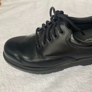 Mens Black Skechers Slip Resistant  Oxford Tie Up Walking Shoes. Sz 10.5